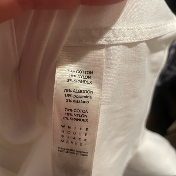 White House Black Market Classic White Blouse - Picture 4 of 4